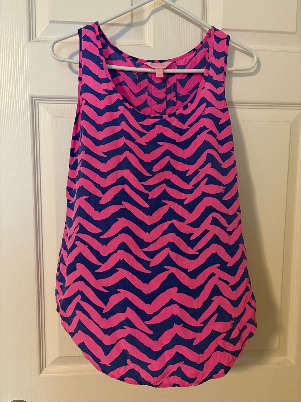 Lilly Pulitzer Pink & Blue Zigzag Sleeveless Tank